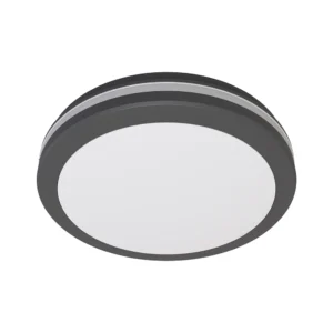 LED πλαφονιέρα 20W στρογγυλή με μαύρο σώμα CCT με αισθητήρα μικροκυμάτων