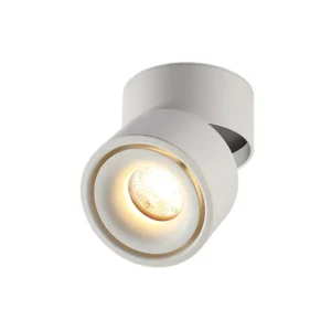 LED ρυθμιζόμενο φωτιστικό spot COB 12W θερμό λευκό 3000K με λευκό σώμα BRIDGELUX