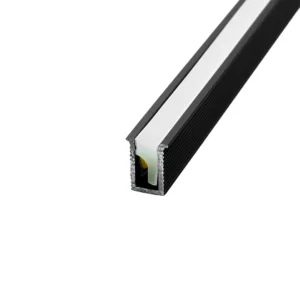 Προφίλ αλουμινίου TINY για ταινίες LED μαύρο σώμα/λευκό καπάκι L=3m 7x9mm