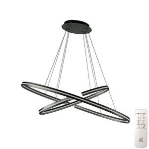 Κρεμαστό φωτιστικό LED 85W CCT dimmable με μαύρο σώμα & χειριστήριο
