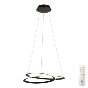 Κρεμαστό φωτιστικό LED 50W CCT dimmable με μαύρο σώμα & χειριστήριο