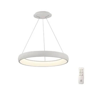 Κρεμαστό φωτιστικό LED 27W CCT dimmable με λευκό σώμα & χειριστήριο