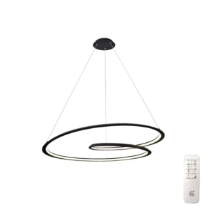 Κρεμαστό φωτιστικό LED 40W CCT dimmable με μαύρο σώμα & χειριστήριο