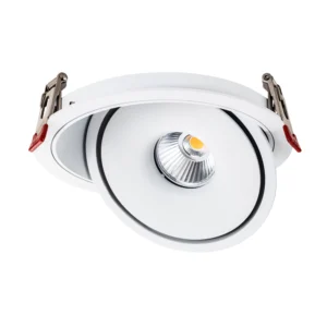 Χωνευτό ρυθμιζόμενο φωτιστικό LED COB 10W στρογγυλό CCT λευκό σώμα BRIDGELUX