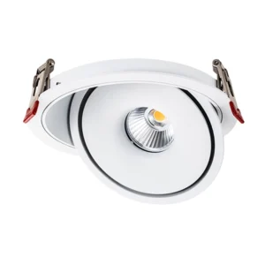 Χωνευτό ρυθμιζόμενο φωτιστικό LED COB 15W στρογγυλό CCT λευκό σώμα BRIDGELUX