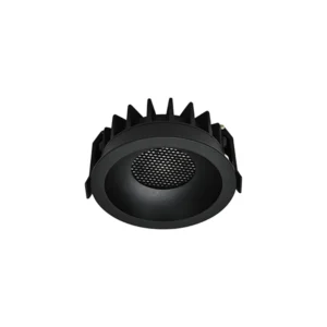 Χωνευτό φωτιστικό LED COB 15W στρογγυλό CCT μαύρο σώμα BRIDGELUX