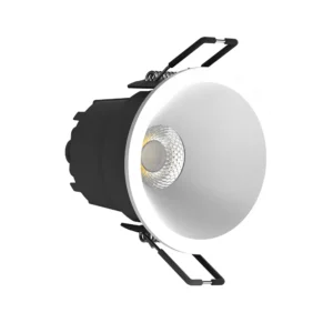 Χωνευτό φωτιστικό LED COB πυρίμαχο 90' 10W στρογγυλό CCT με λευκό/μαύρο σώμα