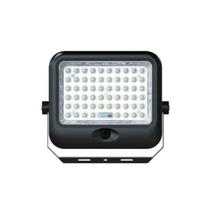 LED ηλιακός προβολέας με χειριστήριο 12W CCT μαύρο σώμα, με ανιχνευτή & χειριστήριο
