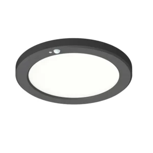LED mini panel επιφανειακό στρογγυλό επιλογή 10W/15W/18W CCT μαύρο με ανιχνευτή PIR