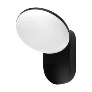 LED απλίκα 12W 3000K θερμό λευκό με μαύρο σώμα IP54