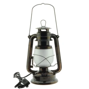 Vintage Επιτραπέζιο φωτιστικό LED flame effect 5W μπρονζέ σώμα
