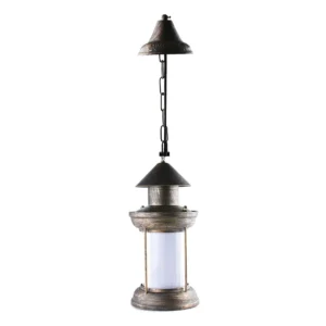 Κρεμαστό φωτιστικό οροφής LED flame effect 5W με μπρονζε σώμα