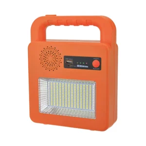 Ηλιακό φορητό ηχείο Bluetooth και προβολέας πορτοκαλί