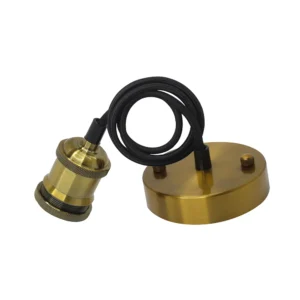 Κρεμαστό Φωτιστικό Οροφής E27 με χρυσό αντικέ σώμα