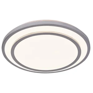 LED πλαφονιέρα 12W στρογγυλή με λευκό/ασημί σώμα CCT με διακόπτη