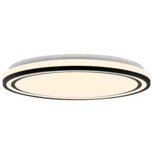 LED πλαφονιέρα 36W στρογγυλή με λευκό/μαύρο σώμα CCT με διακόπτη