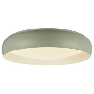 LED πλαφονιέρα 24W στρογγυλή με λευκό/reseda σώμα CCT με διακόπτη