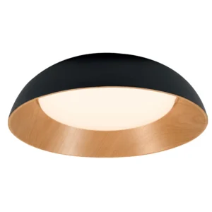 LED πλαφονιέρα 24W στρογγυλή με λευκό/μαύρο σώμα CCT με διακόπτη