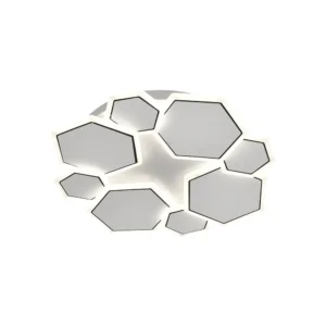 Φωτιστικό οροφής LED 68W CCT με λευκό/γκρι σώμα & χειριστήριο dimmable