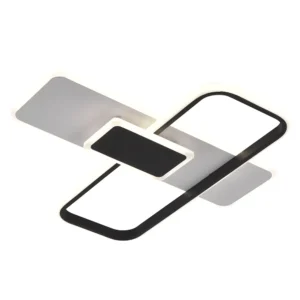 Φωτιστικό οροφής LED 68W CCT με λευκό/μαύρο σώμα & χειριστήριο dimmable