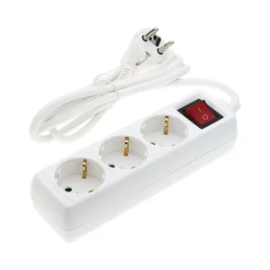 Πολύμπριζο σούκο 3 εξόδων με 1.5 μέτρο καλώδιο διατομής 3G1.0 με διακόπτη