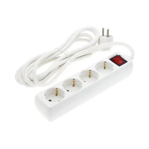 Πολύμπριζο σούκο 4 εξόδων με 1.5 μέτρο καλώδιο διατομής 3G1.0 με διακόπτη