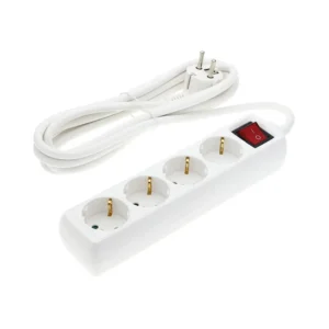 Πολύμπριζο σούκο 4 εξόδων με 3 μέτρα καλώδιο διατομής 3G1.5 με διακόπτη