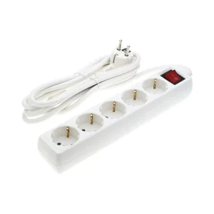 Πολύμπριζο σούκο 5 εξόδων με 3 μέτρα καλώδιο διατομής 3G1.5 με διακόπτη