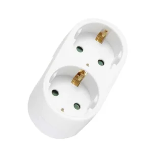 Πολύμπριζο σούκο 2 εξόδων με λευκό σώμα