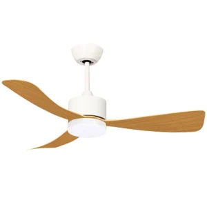Ανεμιστήρας οροφής 18W CCT με σώμα λευκό/ξύλο και χειριστήριο