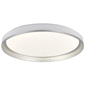 LED πλαφονιέρα 36W στρογγυλή με ασημί σώμα CCT με χειριστήριο dimmable