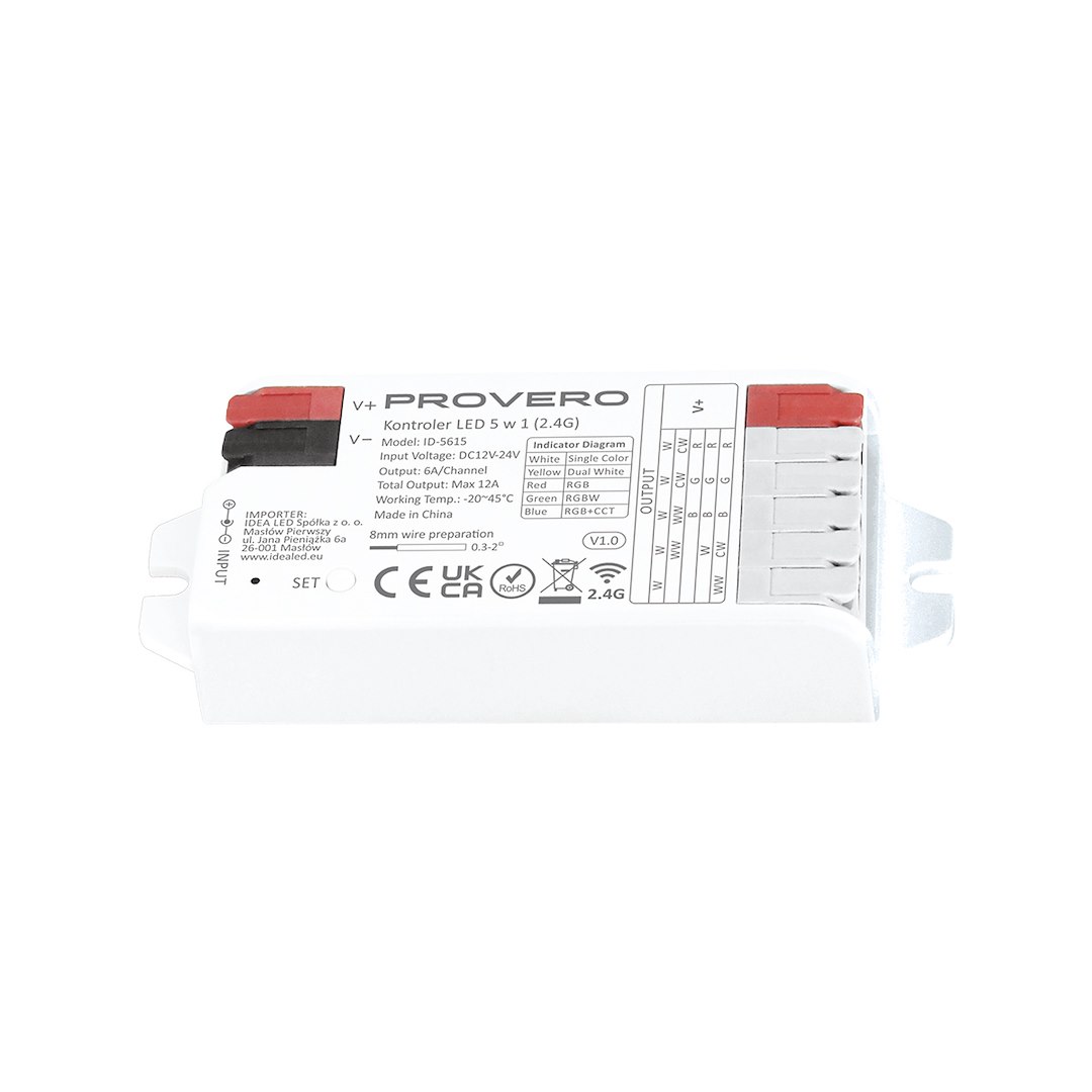 Module receiver ταινιών LED RF Single/CCT/RGB/RGBW/RGBCCT 12-24V με Wago Clips